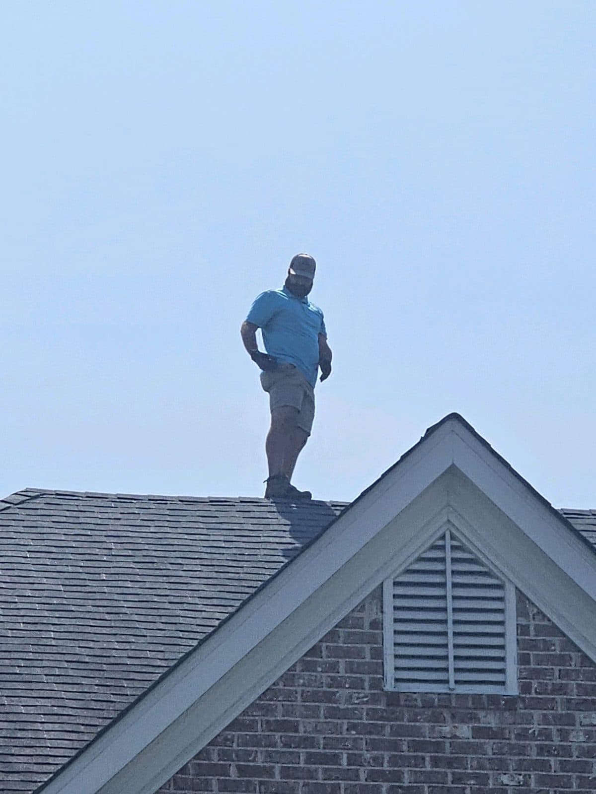 Halo Contracting licensed inspector documenting roof storm damage